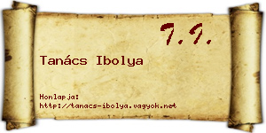 Tanács Ibolya névjegykártya