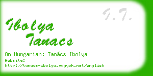 ibolya tanacs business card