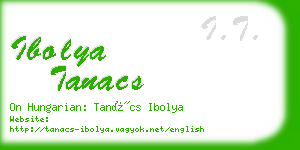 ibolya tanacs business card